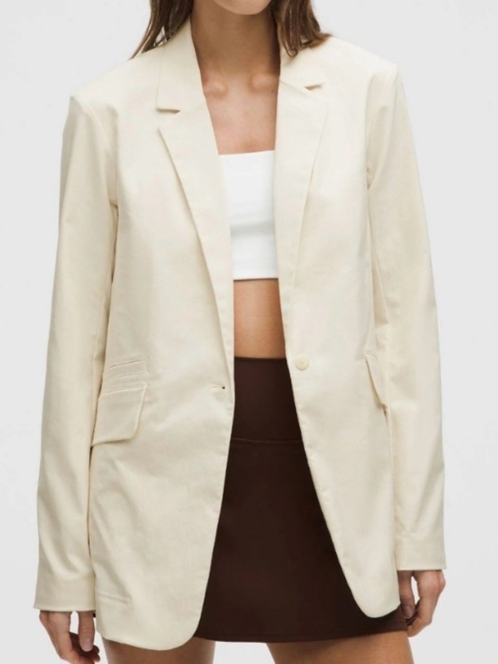 BNWT lululemon Relaxed-Fit Twill Blazer Bone L Workwear 90s Minimalism